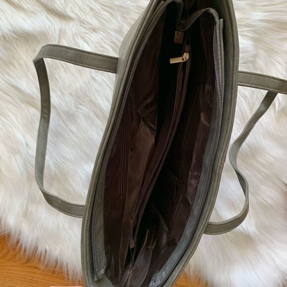 NWOT Faux Leather Bag In Gray by Letao - Picture 5 of 5